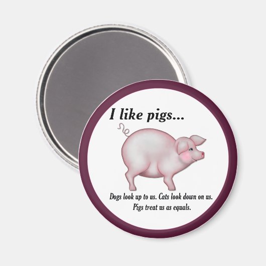 Gelijkheid van varkens magneet (Voorkant / Achterkant)