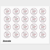 Gelijkheid van varkens ronde sticker (Vel)