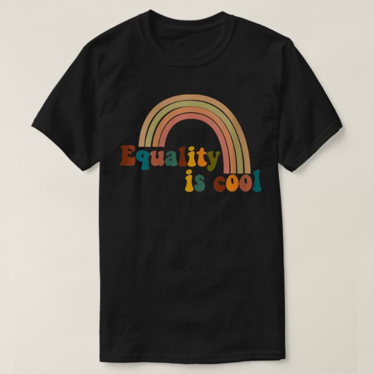 Gelijkheid van vrouwen: Cool Rainbow Social Justic T-shirt (Design voorkant)