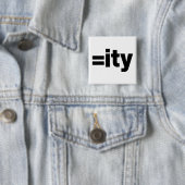 Gelijkheid Vierkante Button 5,1 Cm (In situ)