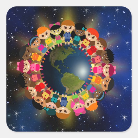Gelijkheid Vierkante Sticker (Voorkant)