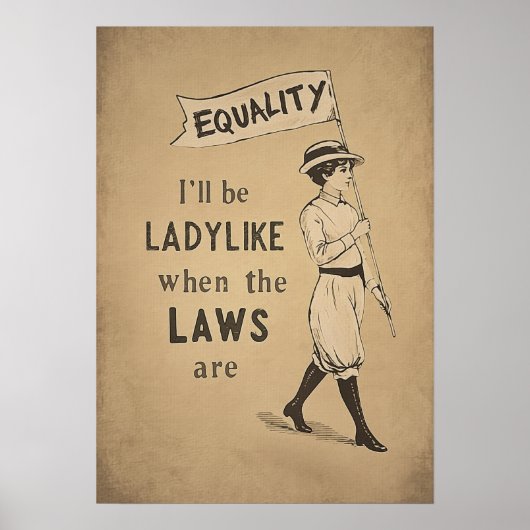 Gelijkheid Vintage Poster | Suffragette Feminisme (Voorkant)