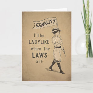 Gelijkheid Vintage Poster Suffragette Feminisme Kaart