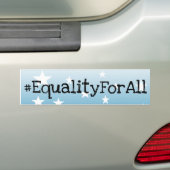 GELIJKHEID VOOR ALLE Blue White Stars Bumpersticke Bumpersticker (Op auto)