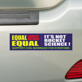 Gelijkheid voor alle bumperdrager bumpersticker (Op auto)