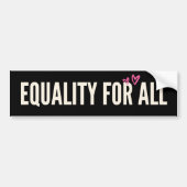 Gelijkheid voor alle harten bumpersticker (Voorkant)