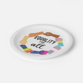 Gelijkheid voor iedereen papieren bordje (Gekanteld)