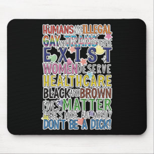 Gelijkheid voor iedereen - veel liefde Sticker Muismat