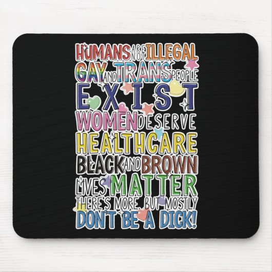 Gelijkheid voor iedereen - veel liefde Sticker Muismat (Voorkant)