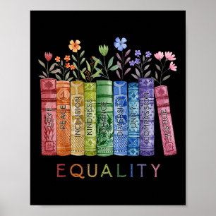 Gelijkheid Vrede Liefde Vriendelijkheid Lees Boek  Poster