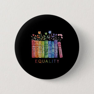 Gelijkheid Vrede Liefde Vriendelijkheid Lees Boek Ronde Button 5,7 Cm