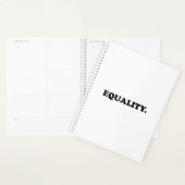 Gelijkheid wit zwart moderne typografie minimalist planner (Display)