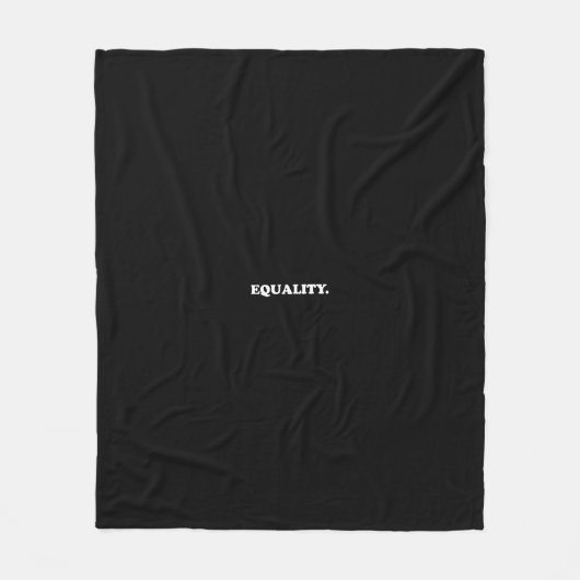 Gelijkheid zwart-wit-minimalistisch modern fleece deken (Voorkant)