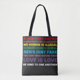 gelijkheid zwarte levens zijn een pride canvas tas