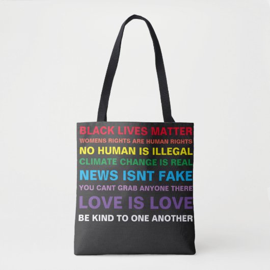 gelijkheid zwarte levens zijn een pride canvas tas (Voorkant)