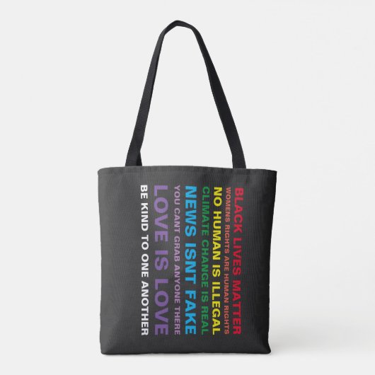 gelijkheid zwarte levens zijn een pride canvas tas (Achterkant)