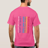 gelijkheid zwarte levens zijn een pride shirt lief (Achterkant)