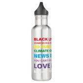 gelijkheid zwarte levens zijn privaatwaterflesje waterfles  (Links)