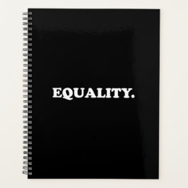 Gelijkheid zwarte witte moderne typografie minimal planner