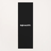 Gelijkheid zwarte witte moderne typografie minimal yogamat (Voorkant)