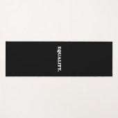 Gelijkheid zwarte witte moderne typografie minimal yogamat (Voorkant (horizontaal))