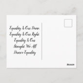 Gelijkheidingshurzen Geen patriottische rechten vo Briefkaart (Achterkant)