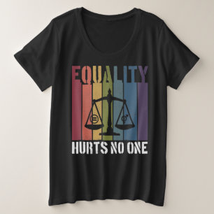 Gelijkheidingshurzen Geen patriottische rechten vo Grote Maat T-shirt