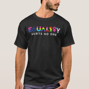 Gelijkheidingshurzen Geen zwarte LGBT gehandicapte T-shirt