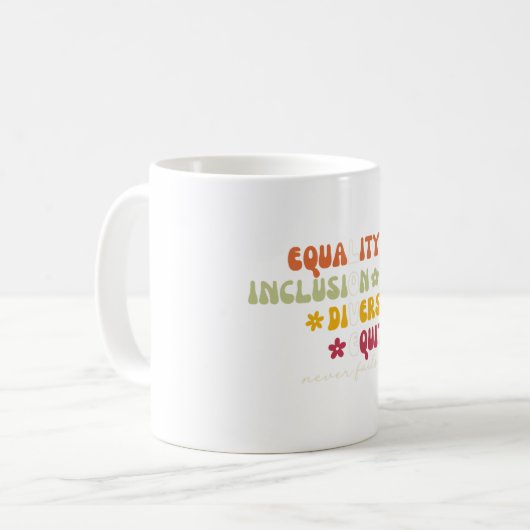 Gelijkheids-inclusie Eigen liefde Nooit eerder Fai Koffiemok (Voorkant links)