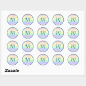 Gelijkheids Sticker/verbinding met Initiaal Ronde Sticker (Vel)