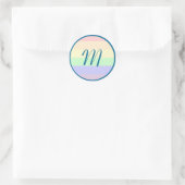 Gelijkheids Sticker/verbinding met Initiaal Ronde Sticker (Tas)