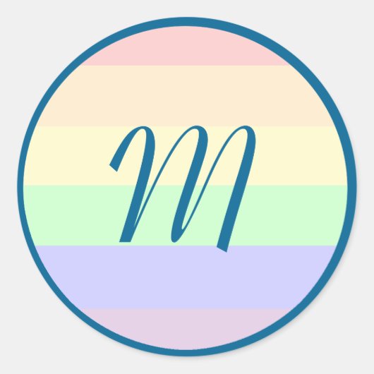 Gelijkheids Sticker/verbinding met Initiaal Ronde Sticker (Voorkant)