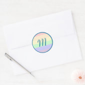 Gelijkheids Sticker/verbinding met Initiaal Ronde Sticker (Envelop)