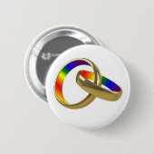 gelijkheidsknop voor regenbooggaylesbische huwelij ronde button 5,7 cm (Voorkant /achterkant)