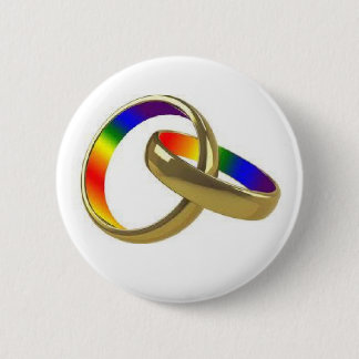 gelijkheidsknop voor regenbooggaylesbische huwelij ronde button 5,7 cm