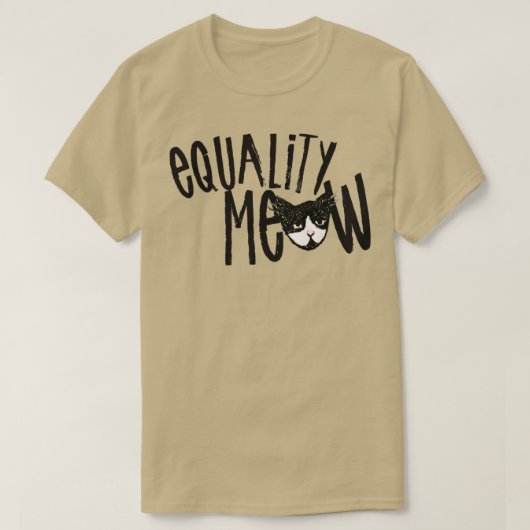GELIJKHEIDSMEOW T-SHIRT (Design voorkant)