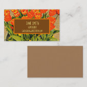 Gelijkmoderne kleurrijke tulpen visitekaartje (Voorkant / Achterkant)