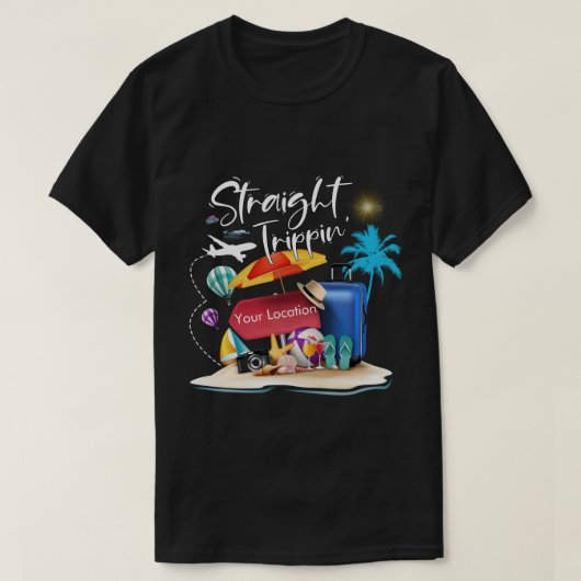 Gelijkstroom Aangepaste rechte afbeelding T-shirt (Design voorkant)