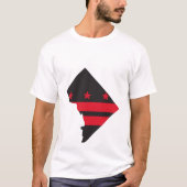 Gelijkstroomkaart en vlag 02 t-shirt (Voorkant)