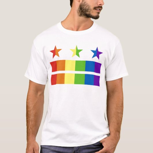 gelijkstroomregenboog t-shirt (Voorkant)