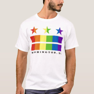 Gelijkstroomvlag regenboog met tekst t-shirt