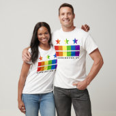 Gelijkstroomvlag regenboog met tekst t-shirt (Unisex)