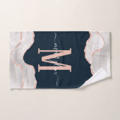 GelijkstroomWITTE EN ROOS-GOLD ZWARTE FOGRA AGATE  Handdoek (Handdoek)