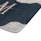 GelijkstroomWITTE EN ROOS-GOLD ZWARTE FOGRA AGATE  Snijplank (Hoek)