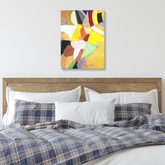 Gelijktijdige zure zonnepannen | Sonia Delaunay | Canvas Afdruk (Insitu (Slaapkamer))
