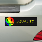 GELIJKWAARDIGE Bumpersticker (Op auto)