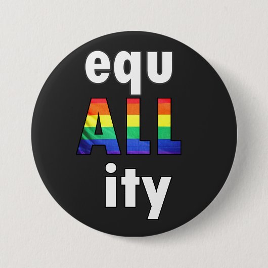Gelijkwaardige LGBTQ Pride Black Lives Protesten Ronde Button 7,6 Cm (Voorkant)