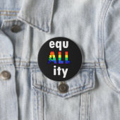 Gelijkwaardige LGBTQ Pride Black Lives Protesten Ronde Button 7,6 Cm (In situ)