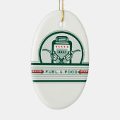 Gelijkzijdige brandstofpomp keramisch ornament (Rechts)