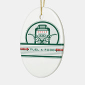 Gelijkzijdige brandstofpomp keramisch ornament (Links)